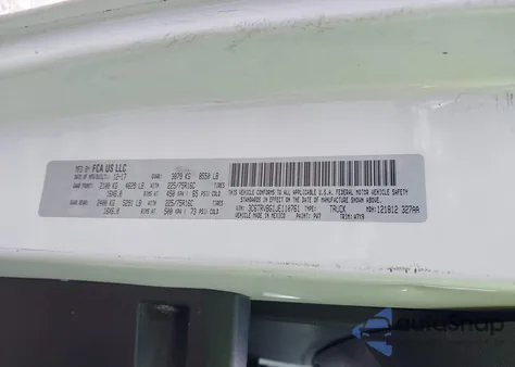 2018 Ram Promaster 1500 High Roof 136 Wb из США, поврежденный, VIN 3C6TRVBG1JE110761